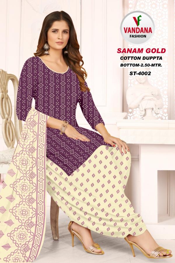 Vandana Sanam Gold Vol-4 Cotton Designer Exclusive Dress Material